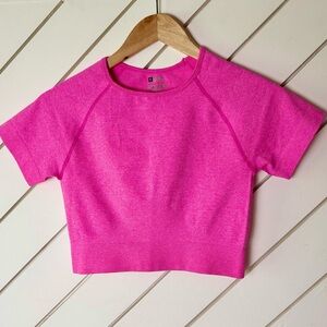Halara - Seamless Flow Crop Top - Hot Pink - Size M